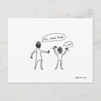 shake hands postcard