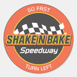 Shake n Bake Speedway Decal (revised) Classic Round Sticker