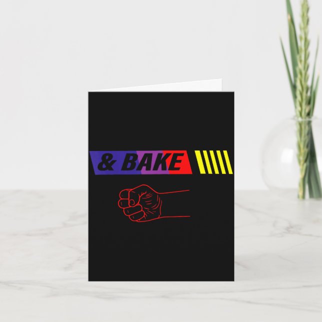Shake or bake funny dad kid matching happy card (Front)