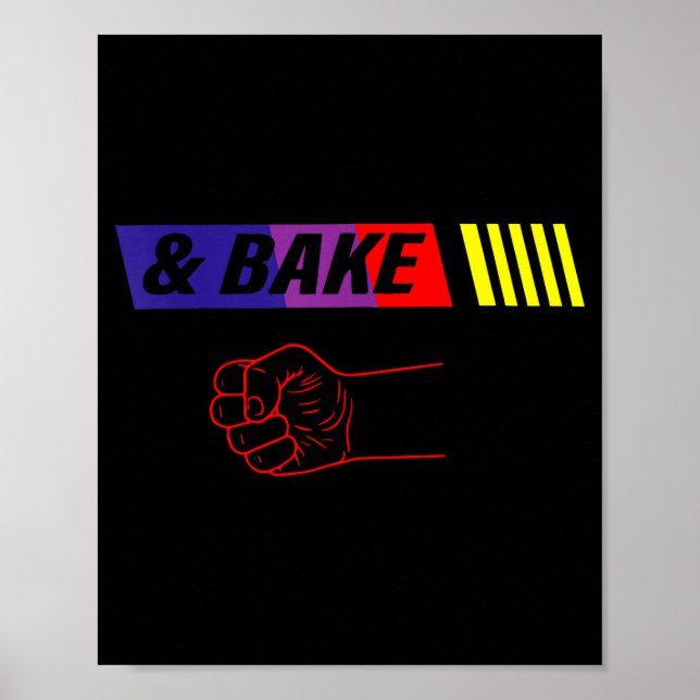 Shake or bake funny dad kid matching happy poster (Front)