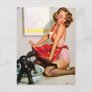 Shake Pin Up Postcard