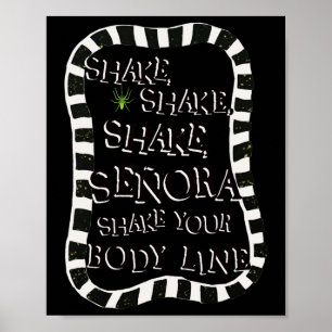 Shake Shake Senora Funny Halloween  Poster