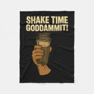 Shake Time - Funny Bodybuilding Gym – Protein Shak Fleece Blanket