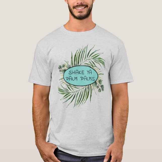 Shake Ya Palm Palms Funny Tropical T-Shirt (Front)