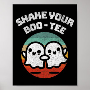 Shake Your Boo-tee Ghost Retro Halloween Costume M Poster