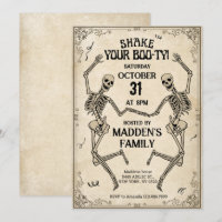 Shake Your Boo-ty Vintage skeletons Halloween