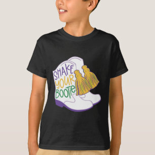Shake Your Bootie Mardi Gras Bead Boot Carnival Ce T-Shirt