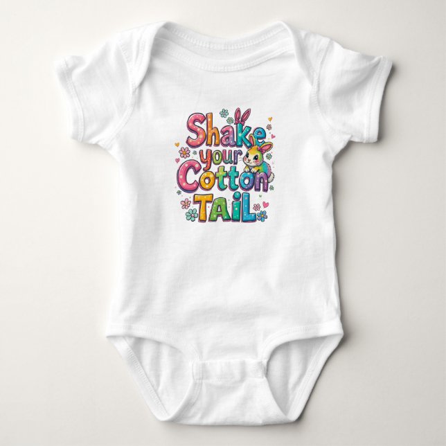 Shake Your Cotton Tail Baby Bodysuit (Front)