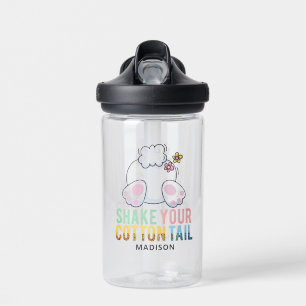 Shake Your Cotton Tail Cute Easter Bunny Add Name Water Bottle
