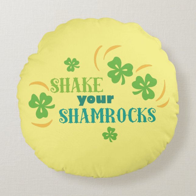 Shake Your Shamrocks Round Cushion (Front)