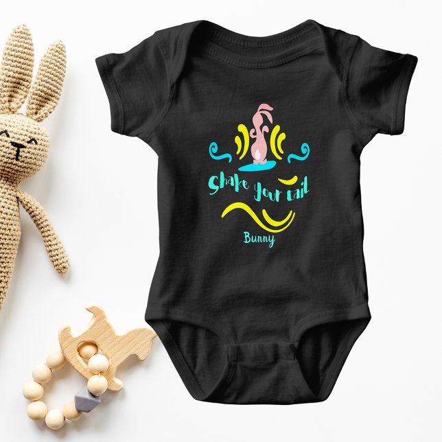 Shake Your Tail Bunny Dancing Rabbit Baby Bodysuit (Shake Your Tail Bunny Dancing Rabbit Baby Bodysuit)