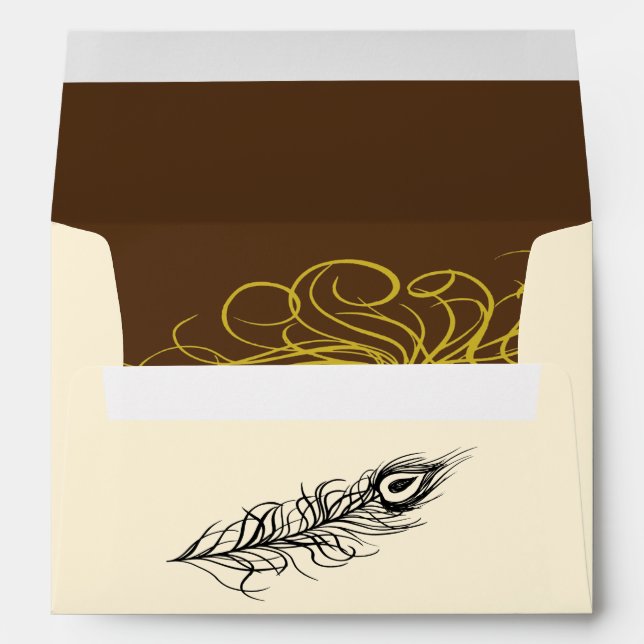 Shake your Tail Feathers Invite Envelope (brown) (Back (Bottom))