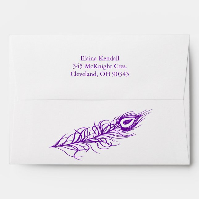 Shake your Tail Feathers Invite Envelope (violet) (Back (Top Flap))
