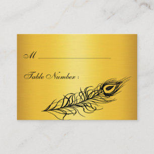 Shake your Tail Feathers Place Card (gold)