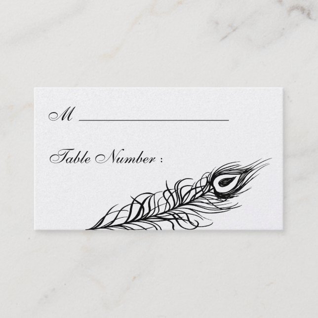 Shake your Tail Feathers Place Card (silver) (Front)