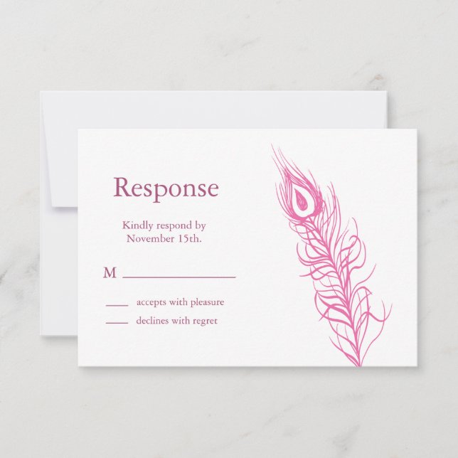 Shake your Tail Feathers RSVP 2 (fuchsia) Card (Front)