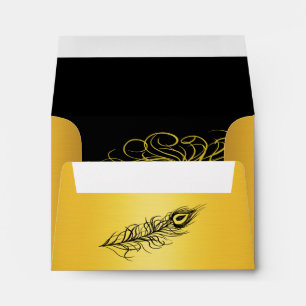 Shake your Tail Feathers RSVP Envelope (gold)