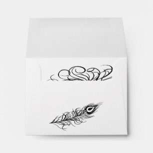 Shake your Tail Feathers RSVP Envelope (white)
