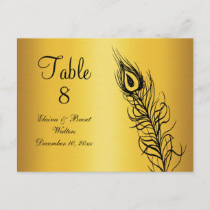 Shake your Tail Feathers Table Number (gold) Postcard
