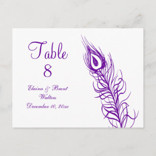 Shake your Tail Feathers Table Number (violet) Postcard
