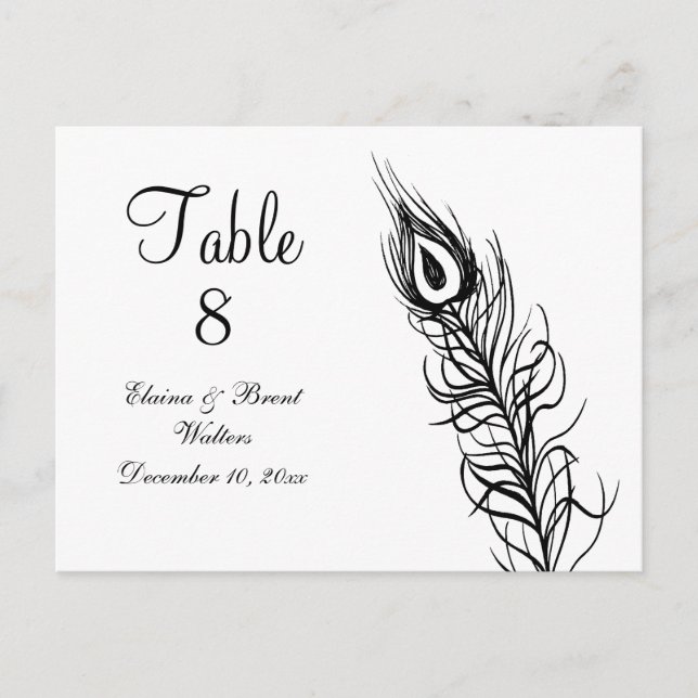 Shake your Tail Feathers Table Number (white) Postcard (Front)