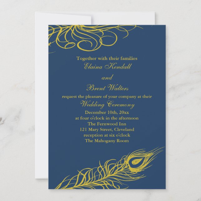Shake your Tail Feathers Wedding Invitation (Front)