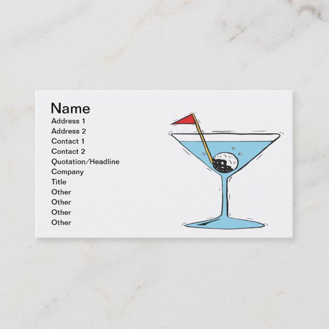 Shaken Not Stirred Business Card (Front)