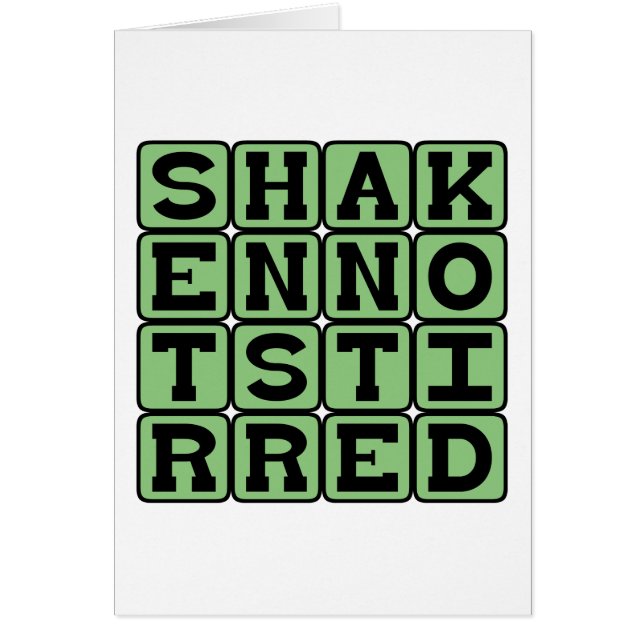 Shaken Not Stirred, Martini Preference (Front)