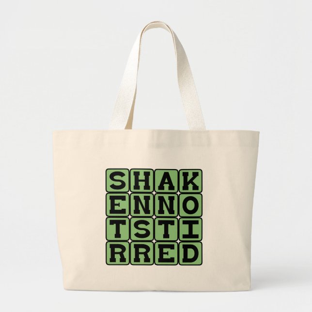 Shaken Not Stirred, Martini Preference Large Tote Bag (Front)