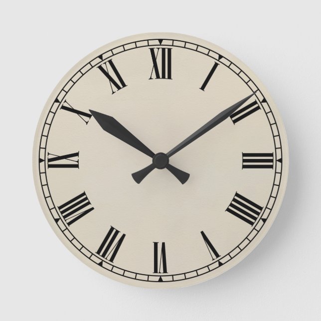 Shaker Style 01 - Antiqued Round Clock (Front)