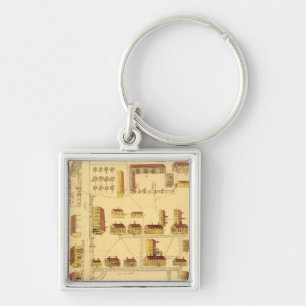 SHAKER VILLAGE MAP, 1849 KEY RING