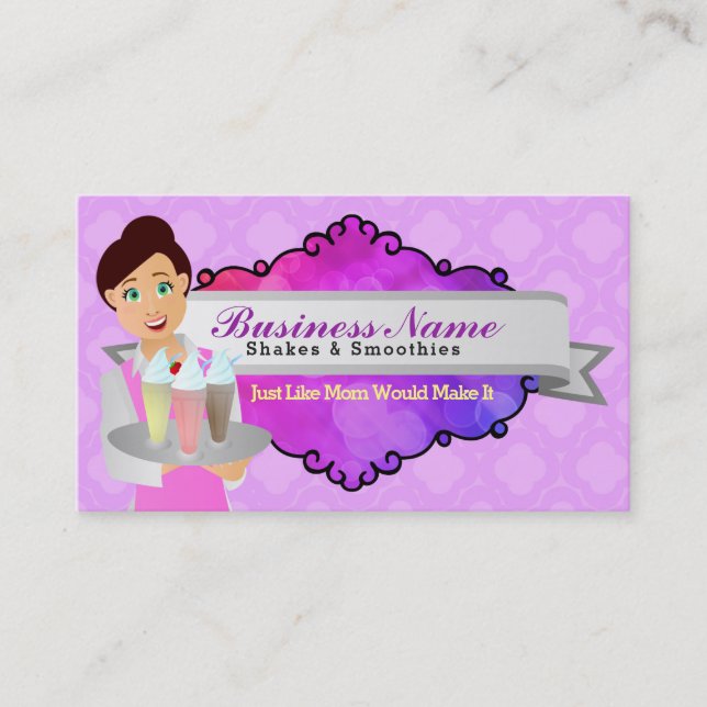 Shakes and Smoothies business cards (Front)