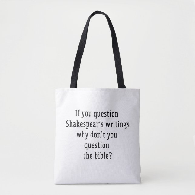 Shakespear writing tote bag (Front)