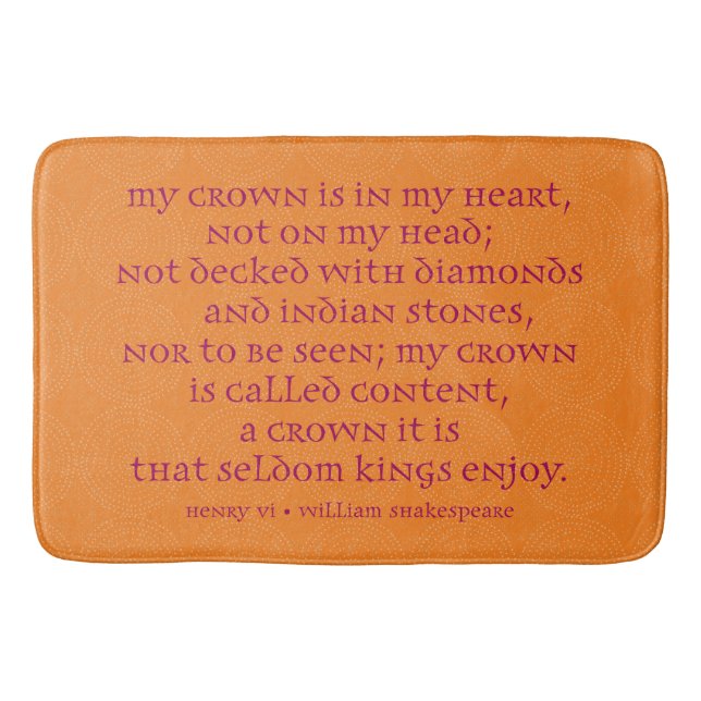 Shakespeare bath mat (Front)