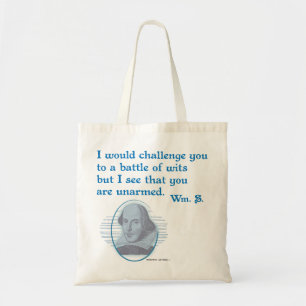Shakespeare Battle of Wits Tote Bag