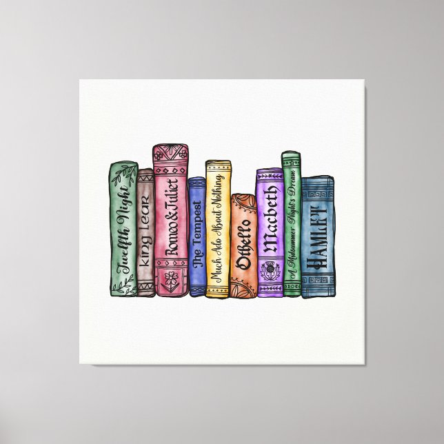 Shakespeare Books No.1 Canvas Print (Front)