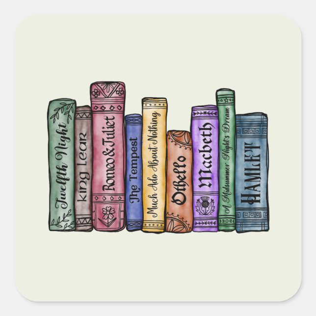 Shakespeare Books No.1 Square Sticker (Front)