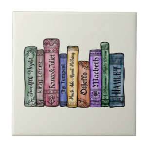 Shakespeare Books No.1 Tile