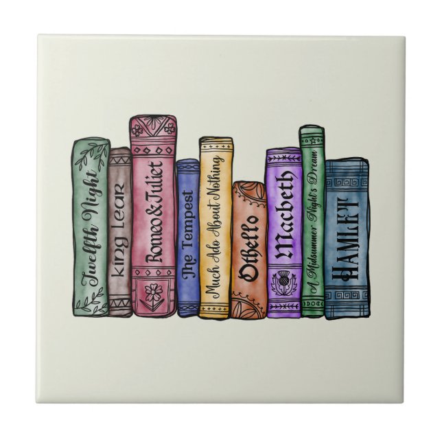 Shakespeare Books No.1 Tile (Front)