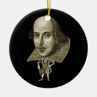 Shakespeare Caricature Ceramic Tree Decoration