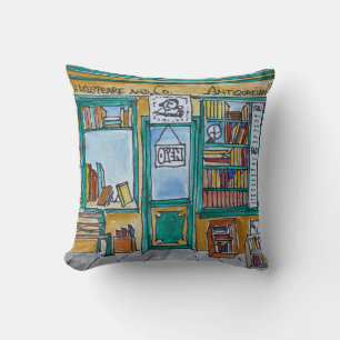 Shakespeare & Co. Bookstore Seine, Paris Cushion