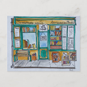 Shakespeare & Co. Bookstore   Seine, Paris Postcard