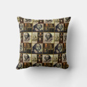 Shakespeare Collage Throw Pillow (Back)