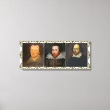 Shakespeare Collage Wrapped Canvas Print