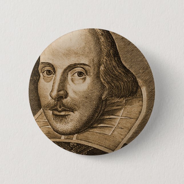 Shakespeare Droeshout Engravings 6 Cm Round Badge (Front)