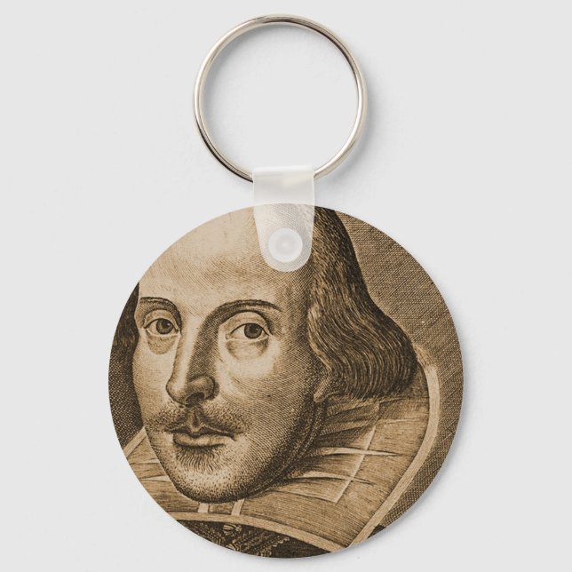 Shakespeare Droeshout Engravings Key Ring (Front)