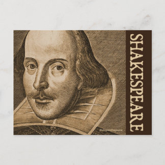 Shakespeare Droeshout Engravings Postcard