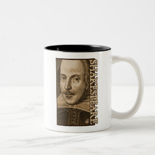 Shakespeare Droeshout Engravings Two-Tone Coffee Mug