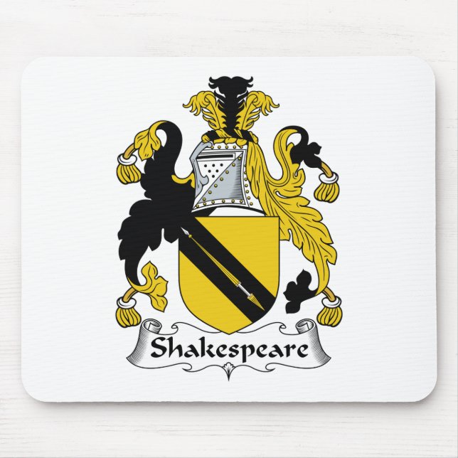 Shakespeare Family Crest Mouse Pad (Front)