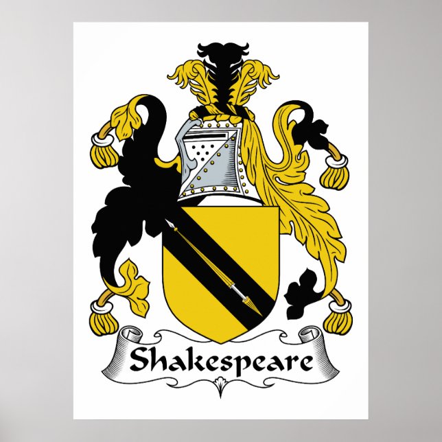 Shakespeare Family Crest Poster (Front)